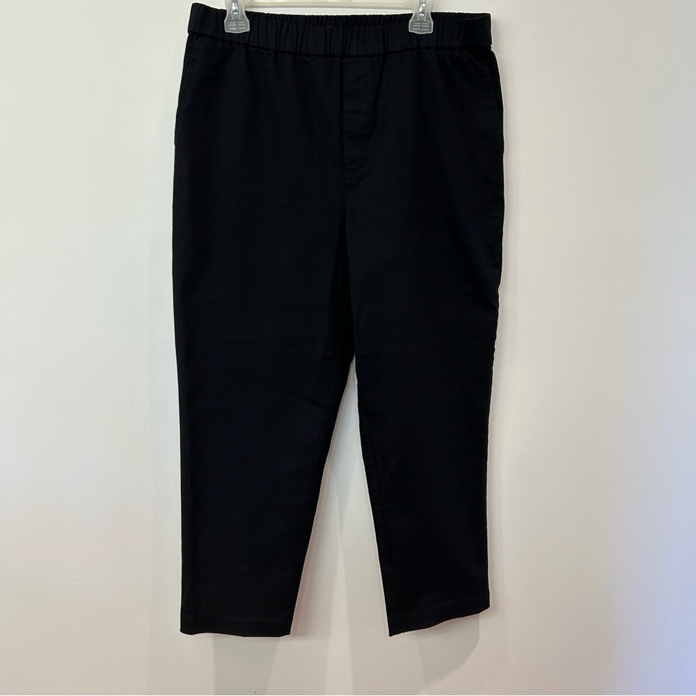 LOFT, Elastic Waist, Black, Cotton Dress Pants, Size Large